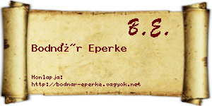 Bodnár Eperke névjegykártya